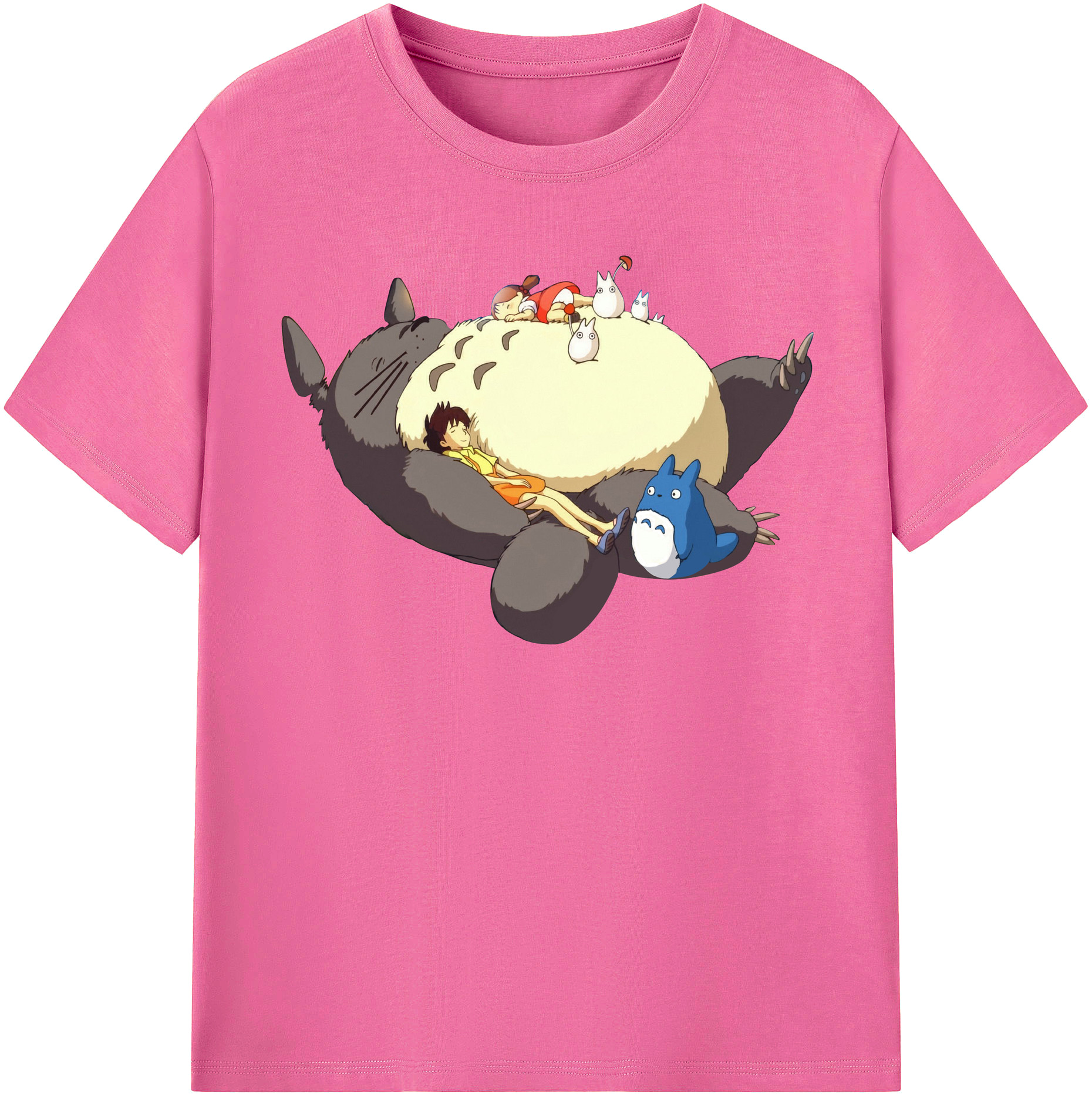 （画像用） となりのトトロ 草壁メイ 草壁サツキ My Neighbor Totoro Satsuki Kusakabe Mei Kusakabe レディースカジュアルプリントTシャツ（綿100％）